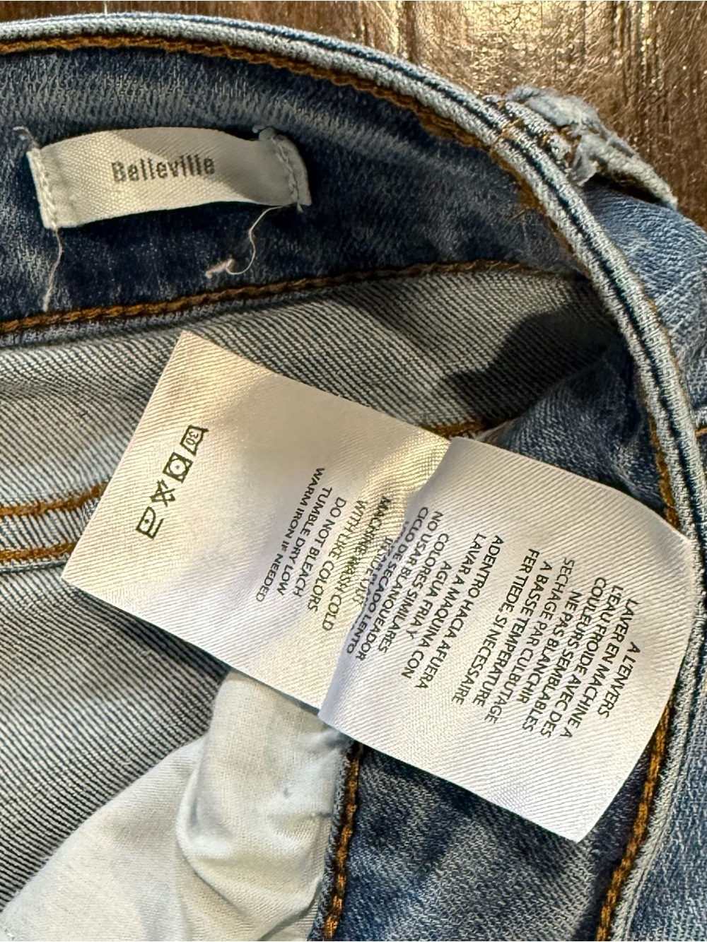 Tahari Belleville Premium Denim Jean 4P Light Wash Blue Jeans Bootcut Flare - Picture 6 of 12
